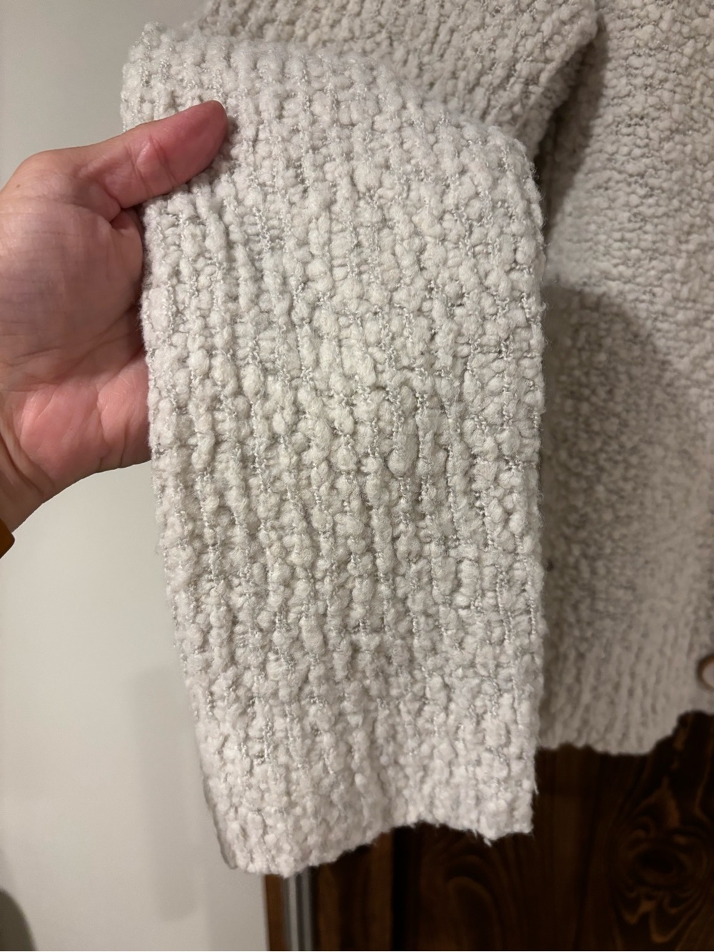 Free People Boucle Cardigan Sweater Large - Picture 3 of 9